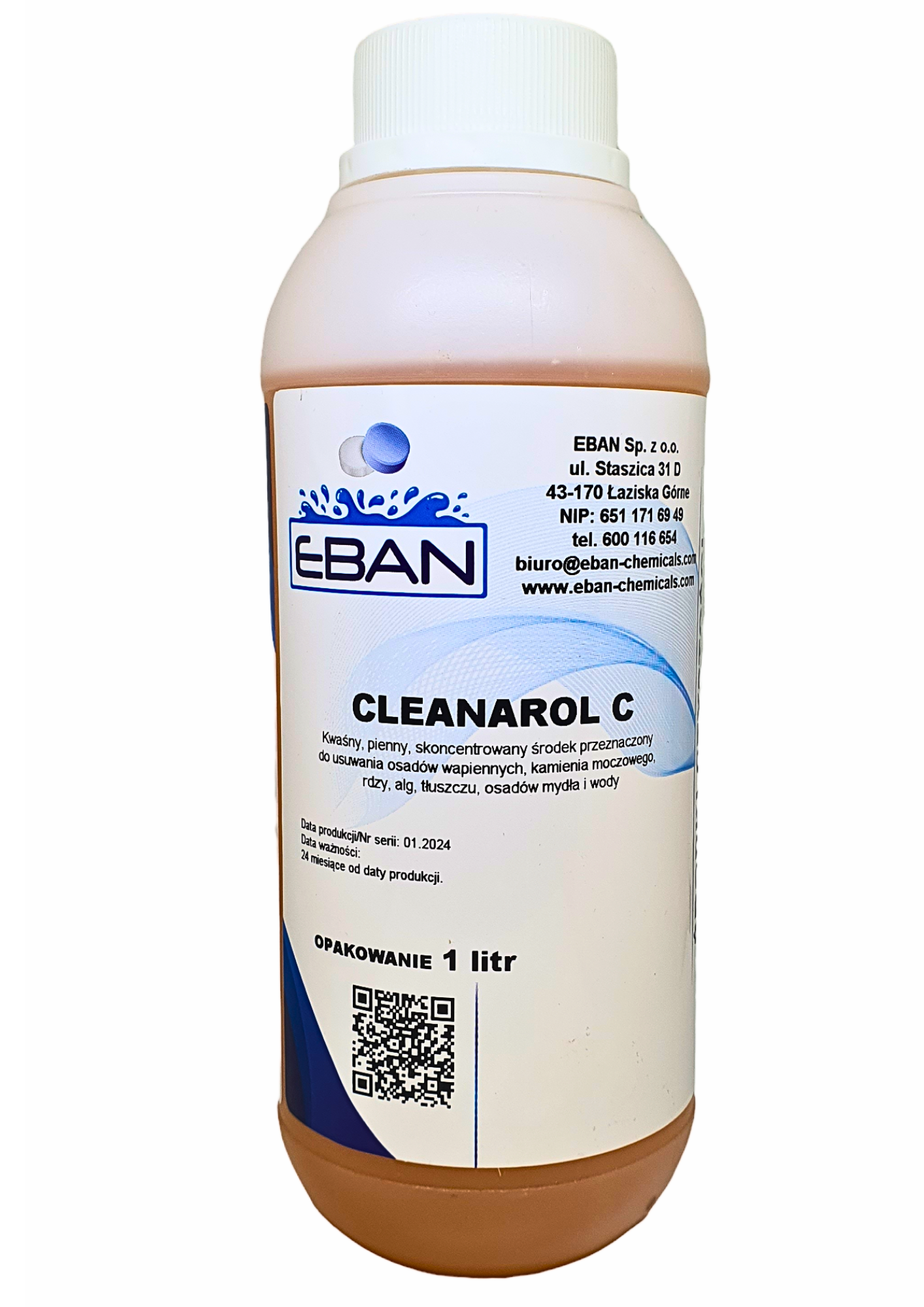 Cleanarol C kwaśny środek do usuwania osadów wapiennych z basenów, 1 L
