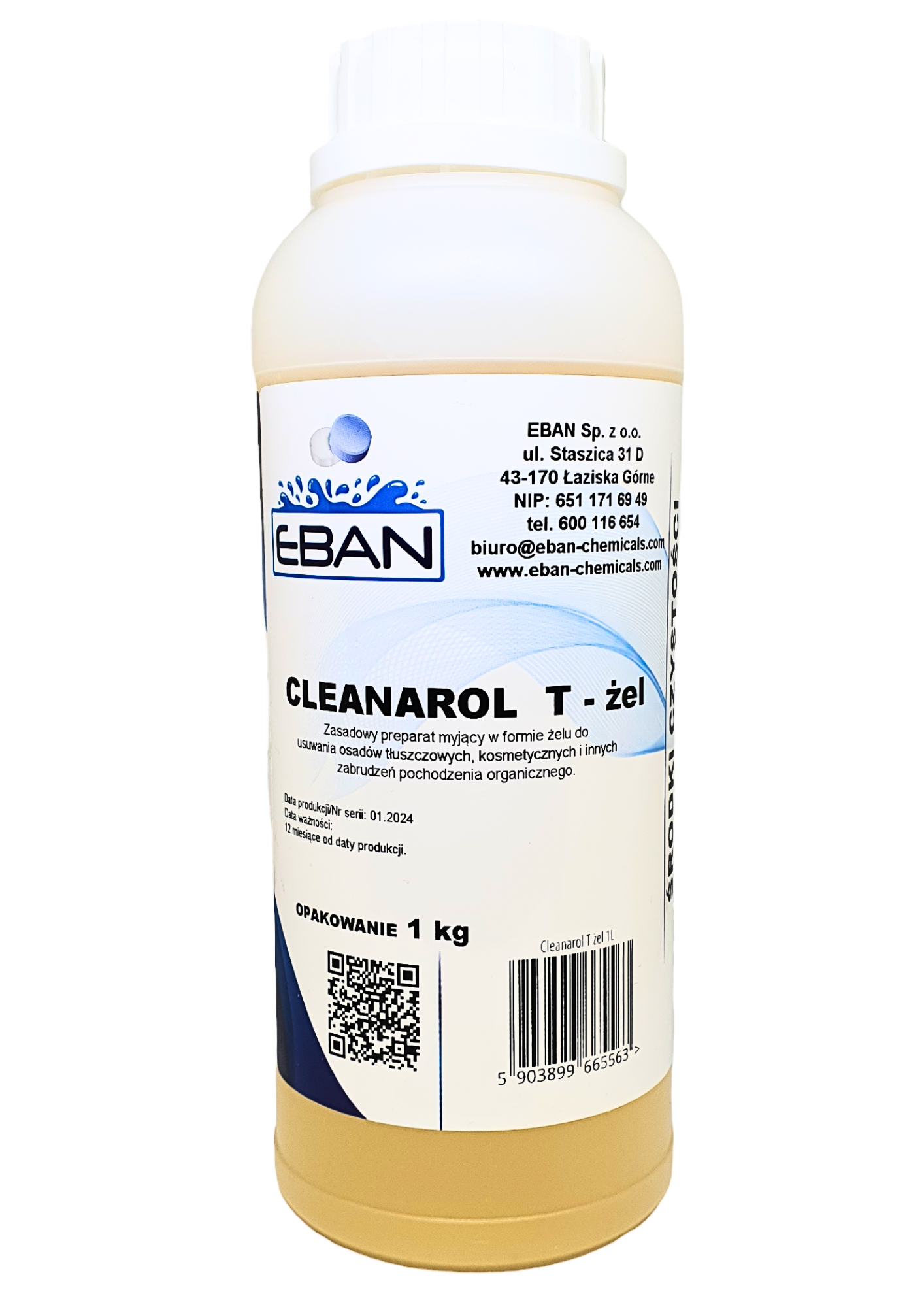 Cleanarol T żel zasadowy środek w żelu do czyszczenia basenów 1kg