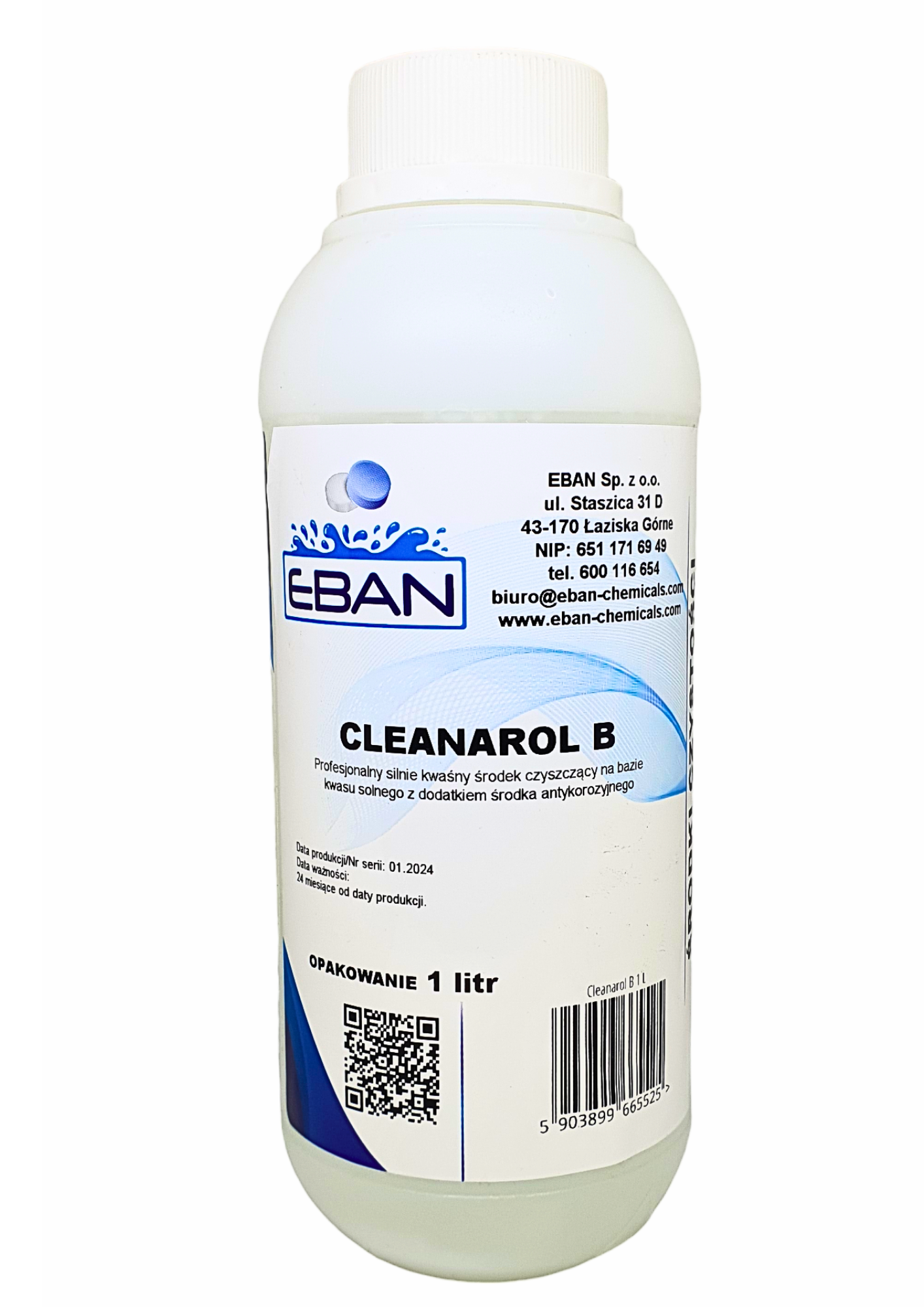 Cleanarol B silnie kwaśny środek do czyszczenia basenów, 1 L