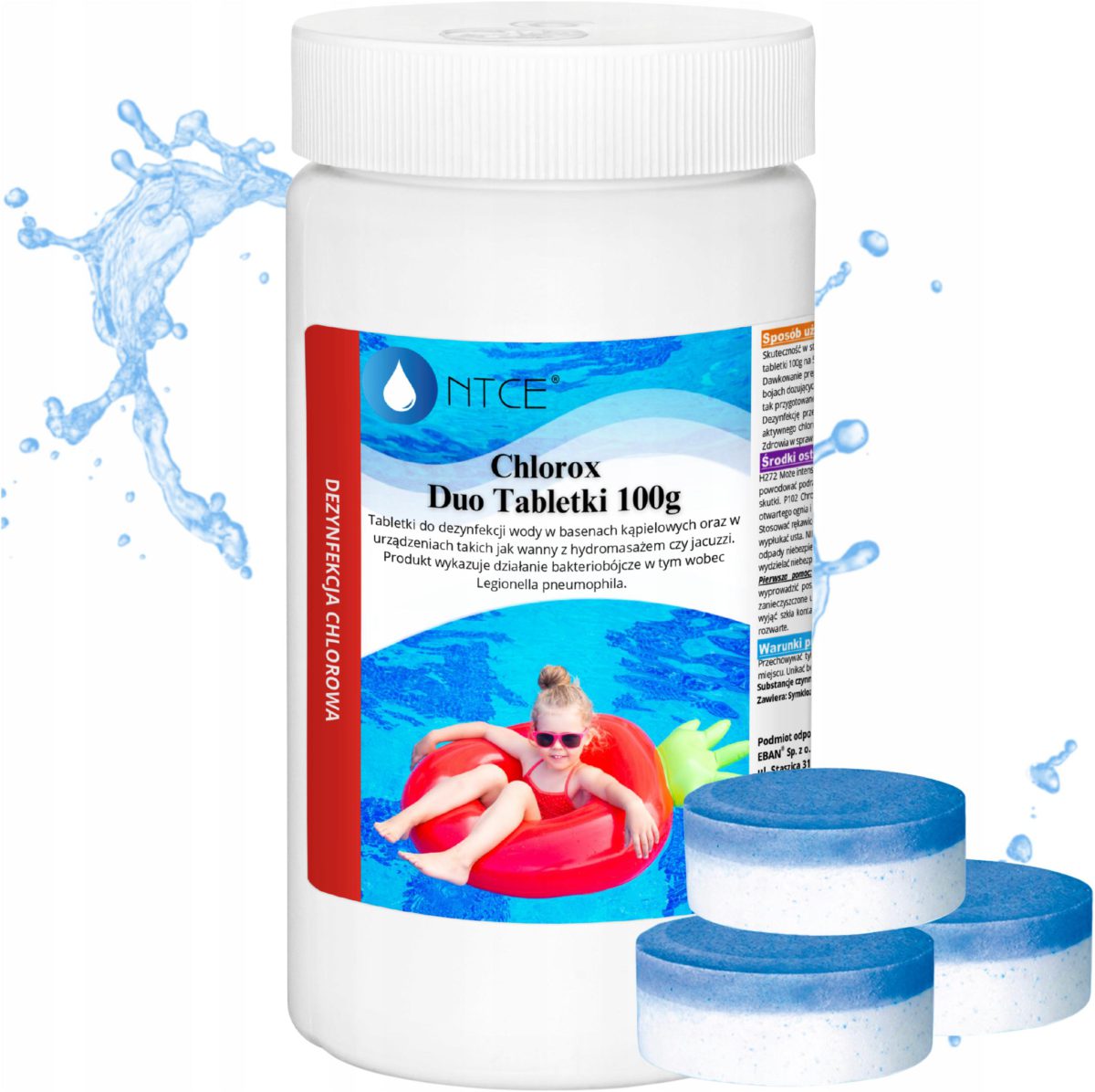 CHLOROX DUO TABLETKI WIELOFUNKCYJNE CHLOR DO BASENU, 0,5 kg