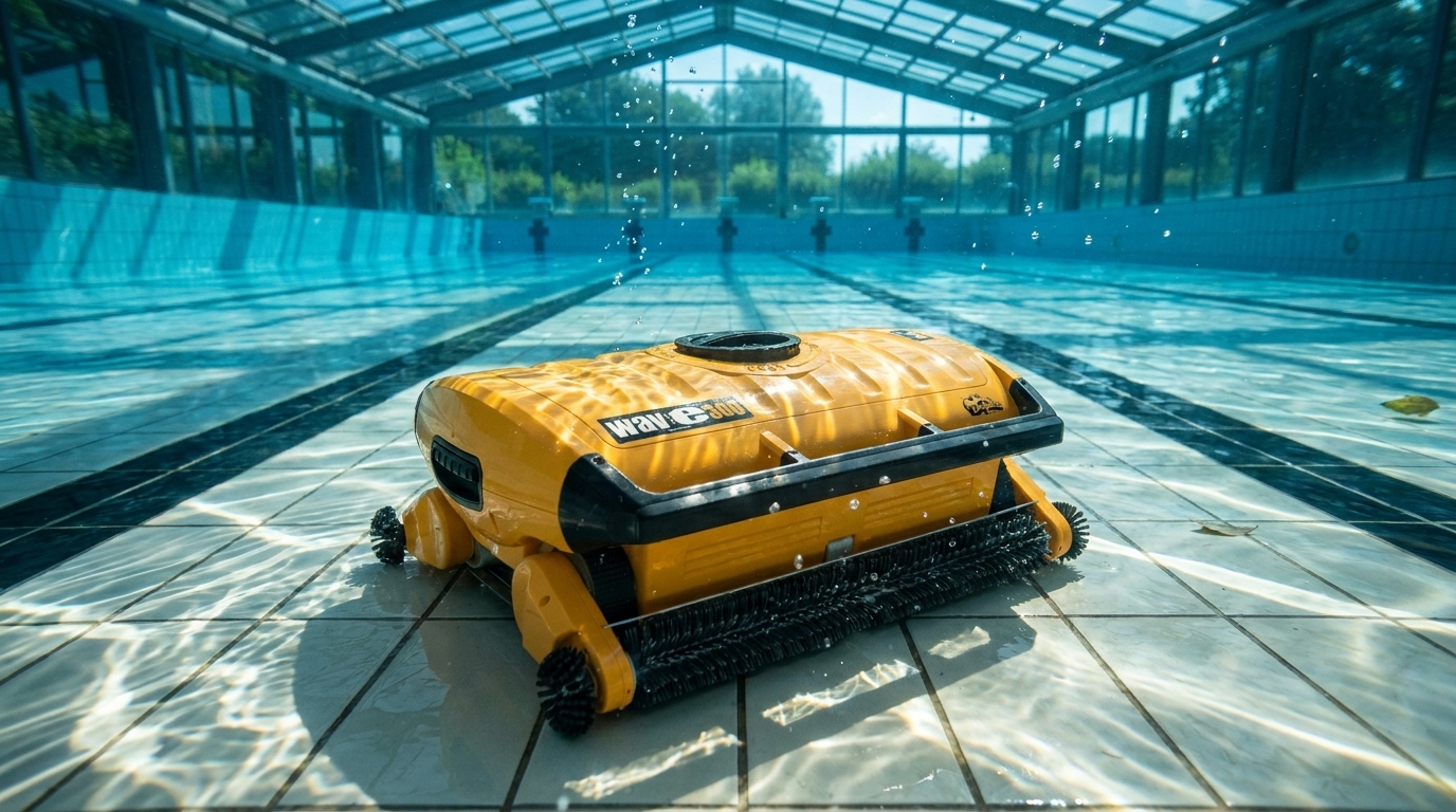 Odkurzacze publiczne — robot w basenie pływackim